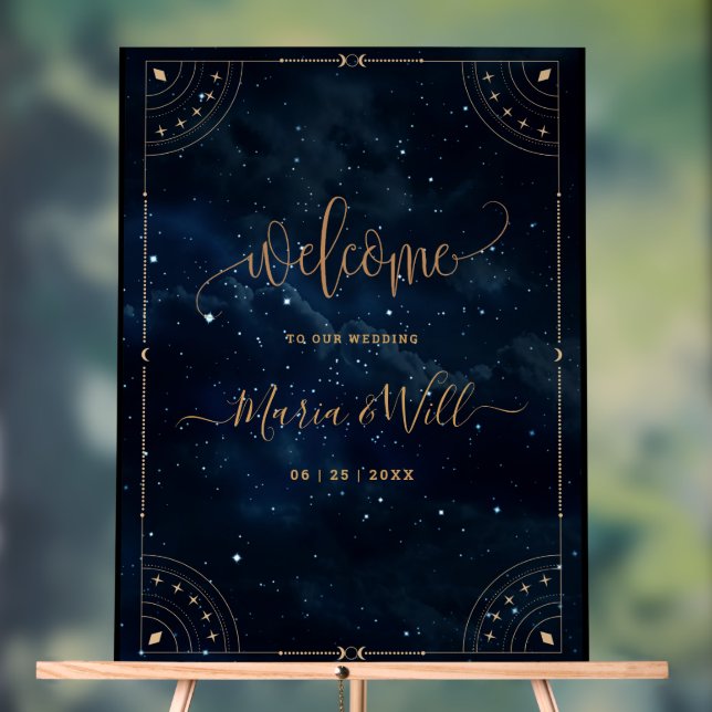 Elégant mariage Invitation étoile Mariage de nuit (Neutre)