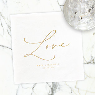 Élégant Mariage Love Script Noms et Mariage Date