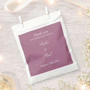 Élégant Mariage Mauve Merci Favoriser Sacs