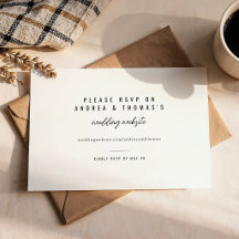 Élégant Mariage Moderne Écriture RSVP