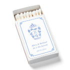 Élégant Mariage Monogramme Bleu Et Blanc Ginger Ja