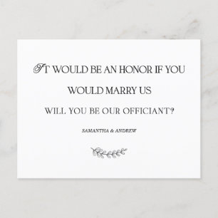 Elégant Mariage Officiel Carte Personnalisée