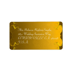 Élégant Mariage or Étiquettes de adresse