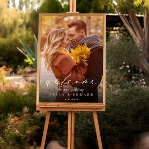 Elégant Mariage photo Affiche de bienvenue