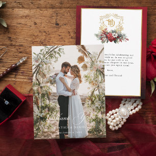 Élégant mariage photo Calligraphie Merci