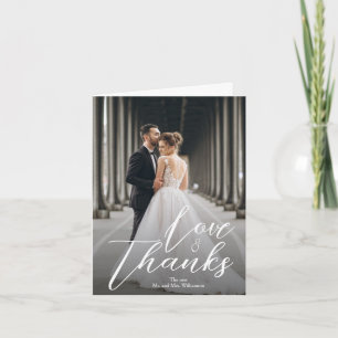 Élégant mariage photo plié Merci