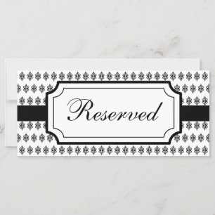 Élégant Mariage Réservé Carte de siège Panneau de 