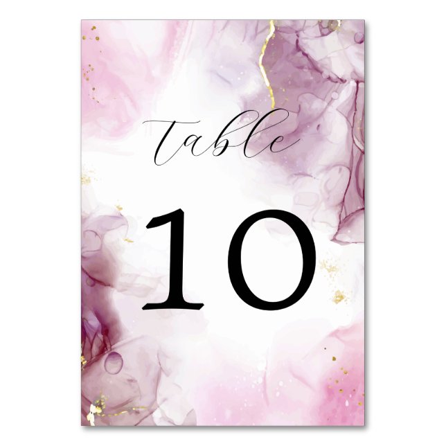 Élégant Mariage rose et magenta Numéro de table (Par défaut)
