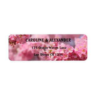 Élégant Mariage rose floral en fleurs de cerisier