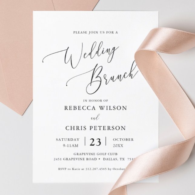 Elégant Mariage rustique Brunch Invitation (Créateur téléchargé)