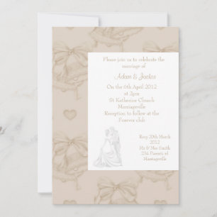 ÉLÉGANT MARIAGE SEPIA BELL INVITATION