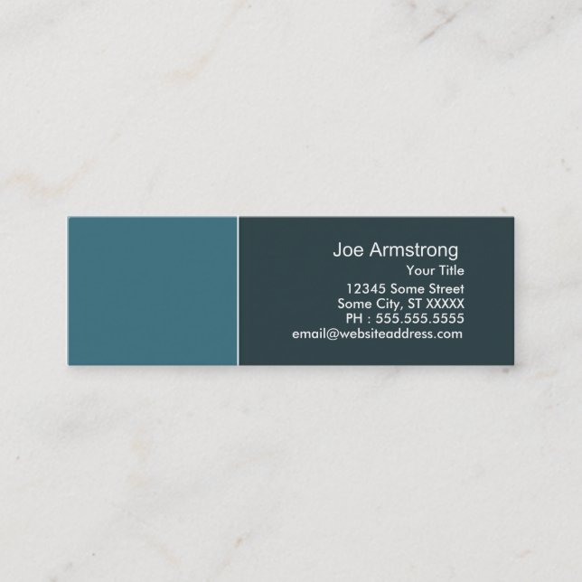 Elegant Marine Mini Business Card (Front)