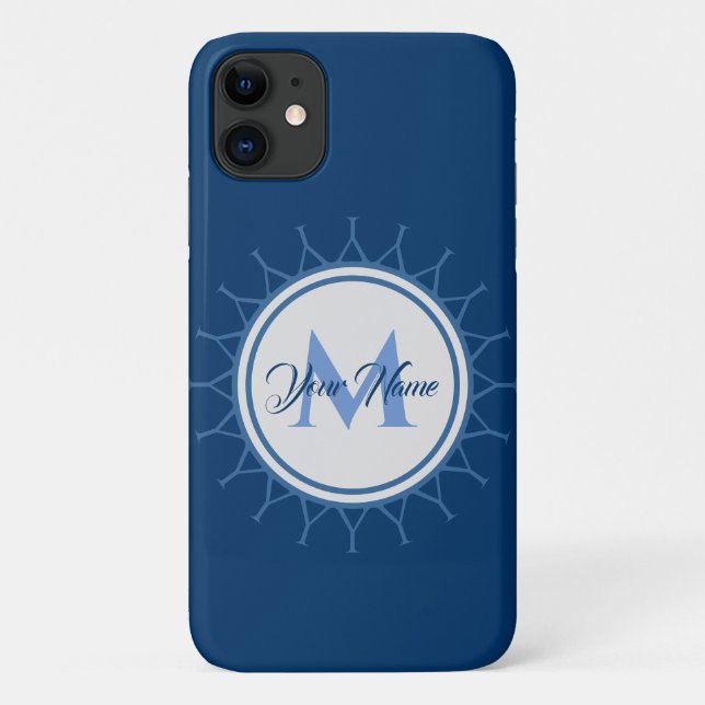 Elegant marine monogram intense! Case-Mate iPhone case (Back)