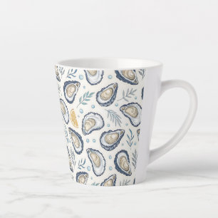 Elegant Marine Oysters Latte Mug