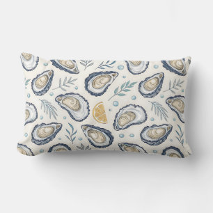 Elegant Marine Oysters Lumbar Pillow