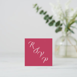 Elegant Maroon Wedding QR RSVP  Enclosure Card
