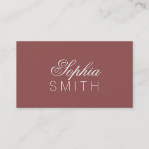 Elegant Marsala - Enter your name Business Card