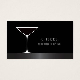 Elegant martini cocktail glass drink voucher