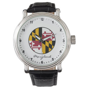 Elegant Maryland Watch & Maryland Flag / USA