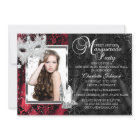 Elegant Mask & Heels Red Masquerade Sweet 16