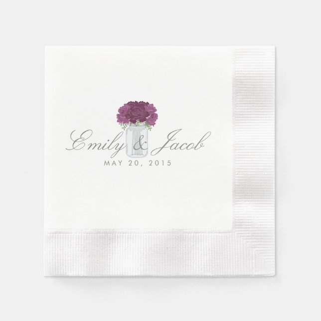 Elegant Mason Jar Napkin (Front)