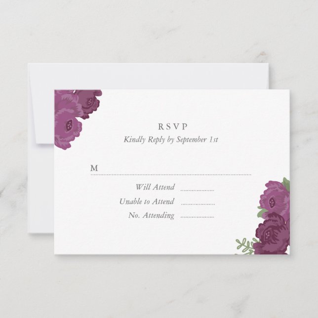Elegant Mason Jar RSVP Card (Front)