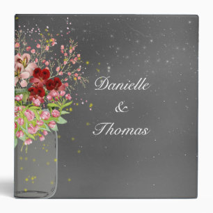 Elegant, Mason Jar, Wedding Photo Album Binder