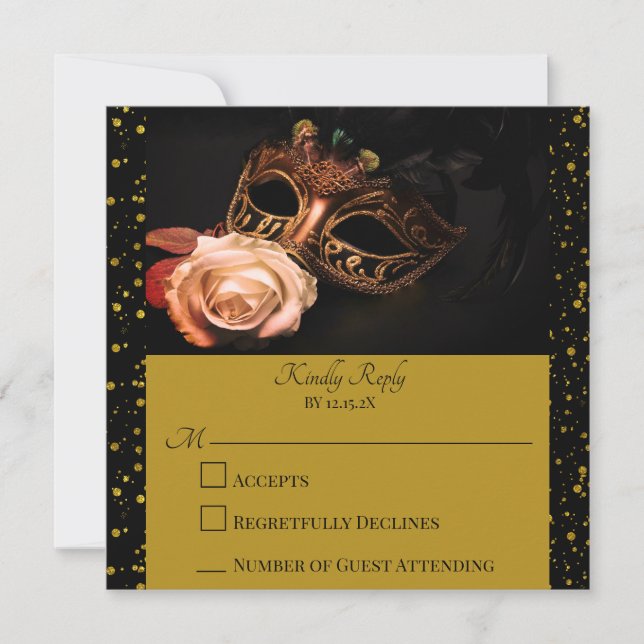 Elegant Masquerade and White Rose  (Front)