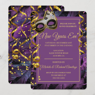 Elegant Masquerade Ball Invitation