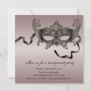 Elegant Masquerade Party Invitation