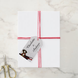 Elegant Masquerade Wedding Favour Gift Tags