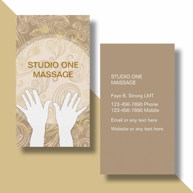 Elegant Massage Business Cards (Creator Uploaded)
