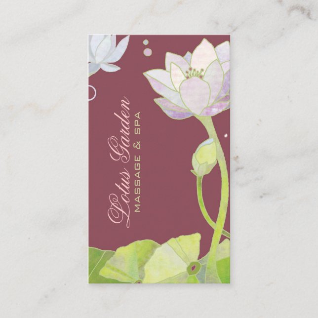 Elégant massage Zen Lotus | Carte de rendez-vous s (Devant)
