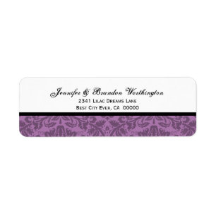 Elegant Mauve Damask Wedding