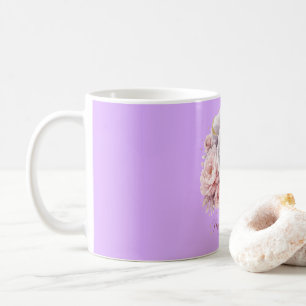 Elegant Mauve Floral Moon Mother’s Day Mug 11oz