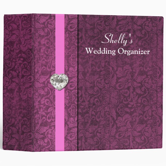 Elegant Mauve Wedding Organizer Binder (Front/Spine)