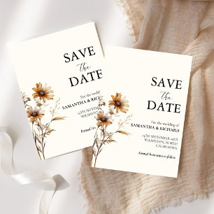 Elegant Meadow  Wildflower Wedding Save The Date Invitation