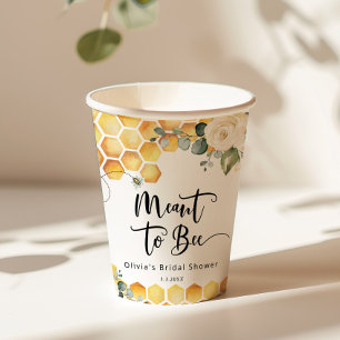 Elegant meant to bee bridal shower paper cups