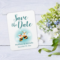 Elegant Meant To Bee Couple Wedding Save The Date