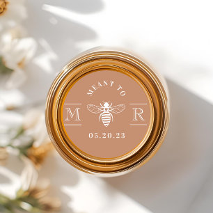 Elegant Meant to Bee Wedding Favour Terracotta Classic Round Sticker
