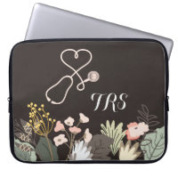 Elegant Medical Doctor or Nurse Floral Monogram