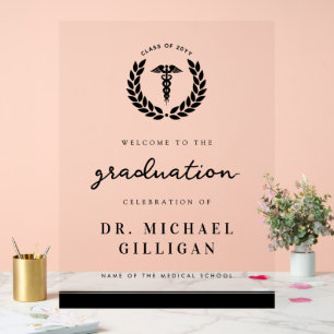Elegant Medical School Graduation Welcome Sign