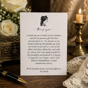Elegant Medieval Fantasy Wedding Thank You Card