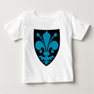 Elegant medieval Fleur De Lis shield Baby T-Shirt