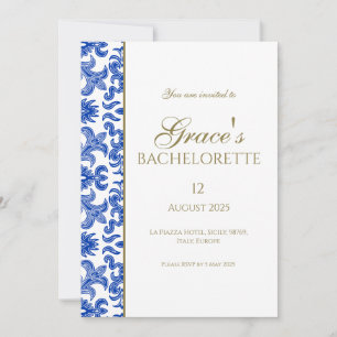 Elegant Mediterranean Bachelorette Invitation