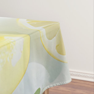 Elegant Mediterranean Lemon Floral Bridal Shower Tablecloth