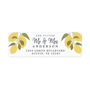 Elegant Mediterranean Lemon Return Address 