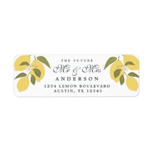 Elegant Mediterranean Lemon Return Address 