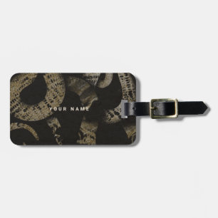Elegant Medusa Snakes Art   Custom Name, Address Luggage Tag