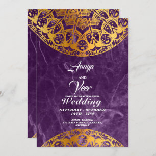 Elegant Mehndi Wedding Invitation